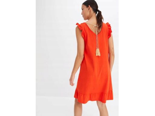 B.P.C bawełniana prosta sukienka shirtowa czerwona 36/38.