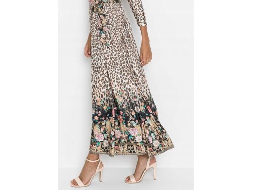 B.P.C sukienka maxi z nadrukiem w cętki i kwiaty ^36/38