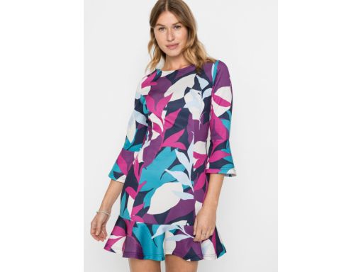 B.P.C sukienka z nadrukiem falbany modna 40/42.