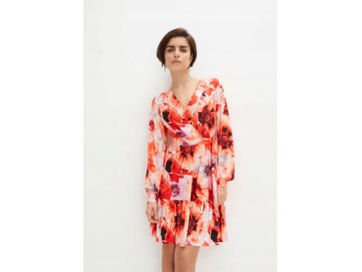 B.P.C sukienka w odcieniach pomarańczu wzory 48/50.