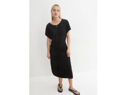 B.P.C sukienka midi z marszczeniem czarna shirtowa r.48/50