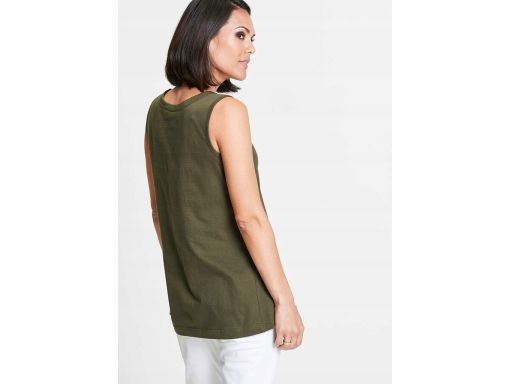 B.P.C długi top bawełniany zielony khaki 36/38.