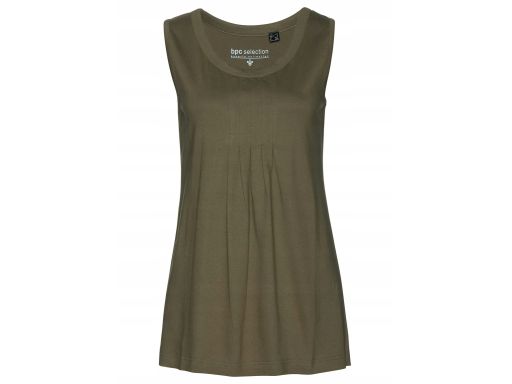 B.P.C długi top bawełniany zielony khaki 36/38.