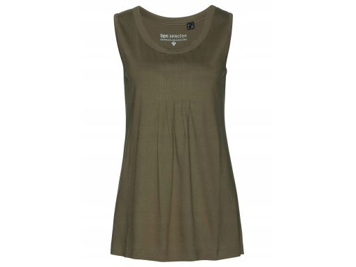 B.P.C długi top bawełniany zielony khaki 36/38.