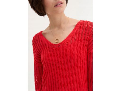 B.P.C ażurowy sweter czerwony r.48/50