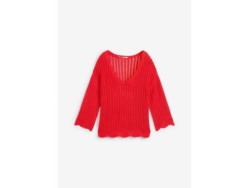 B.P.C ażurowy sweter czerwony r.48/50