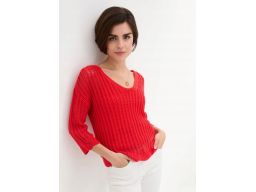 B.P.C ażurowy sweter czerwony r.48/50