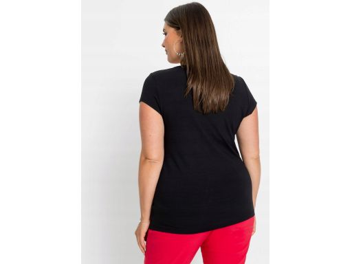 B.P.C bluzka t-shirt z dużym dekoltem czarna 36/38.