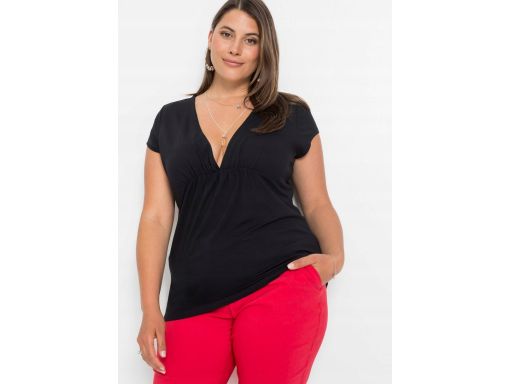 B.P.C bluzka t-shirt z dużym dekoltem czarna 36/38.