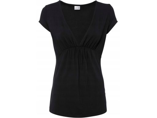 B.P.C bluzka t-shirt z dużym dekoltem czarna 36/38.