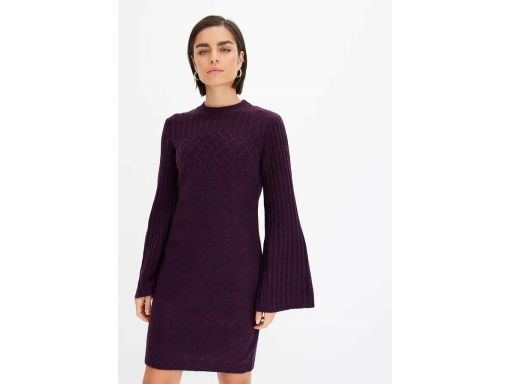 B.P.C sukienka dzianinowa jagodowa ^44/46