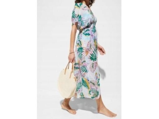 B.P.C sukienka z nadrukiem długa plażowa 44/46.