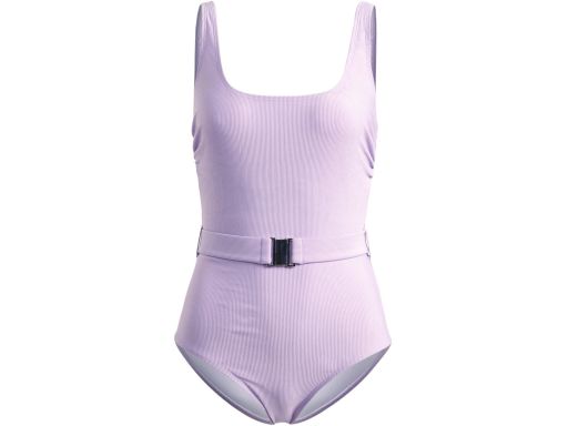 B.P.C kostium kąpielowy liliowy prążkowany z paskiem 48.