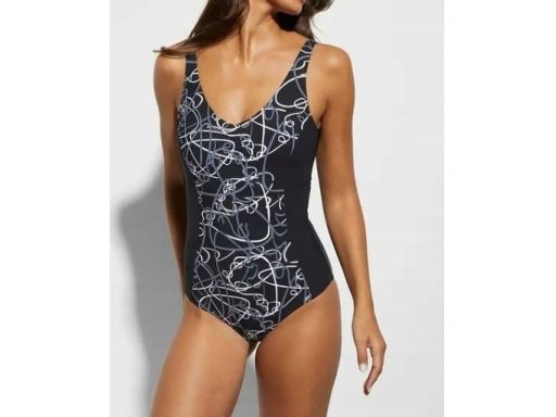 B.P.C kostium kąpielowy czarny ze wzorem r.44