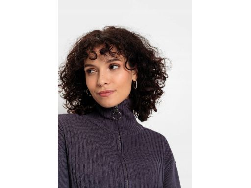 B.P.C sukienka dzianinowa jagodowa mini ^32/34