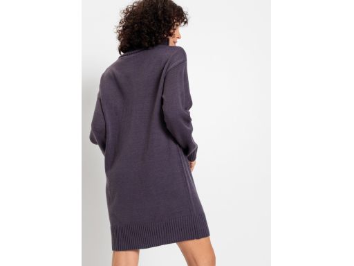 B.P.C sukienka dzianinowa jagodowa mini ^32/34