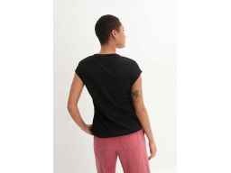 B.P.C t-shirt czarny strukturalny z przewiązaniem 44/46.