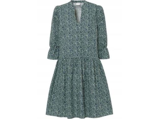 AG7899 sukienka bawełniana we wzory r.38