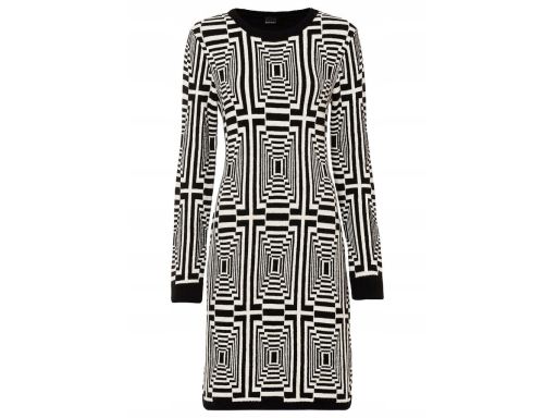 B.P.C dzianinowa sukienka we wzory 32/34.