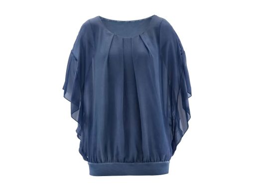 B.P.C tunika-bluzka szyfonowa granatowa r.42