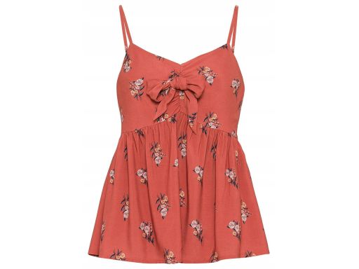 B.P.C top damski z baskinką rudy w kwiatki 40.