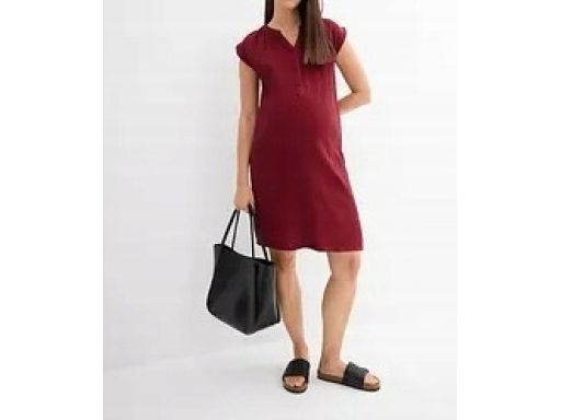 B.P.C sukienka ciążowa bordowa muślinowa r.46