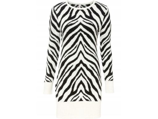 B.P.C sukienka dzianinowa ze wzorem zebry ^36/38