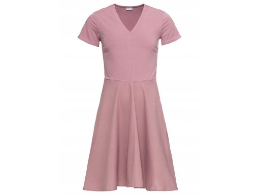 B.P.C Sukienka brudny róż z krótkim rękawem 46.