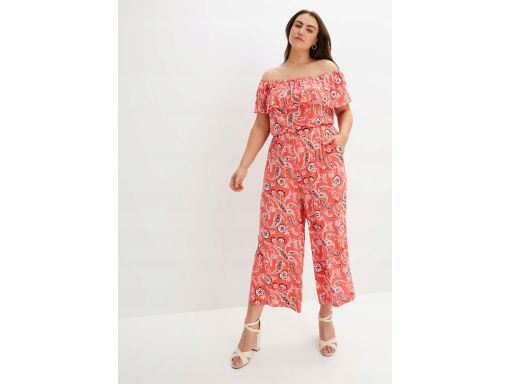 B.P.C kombinezon carmen pomarańczowy we wzory ^36/38