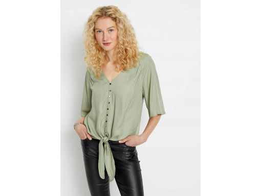 Bluzka z wiązaniem miętowa ^38