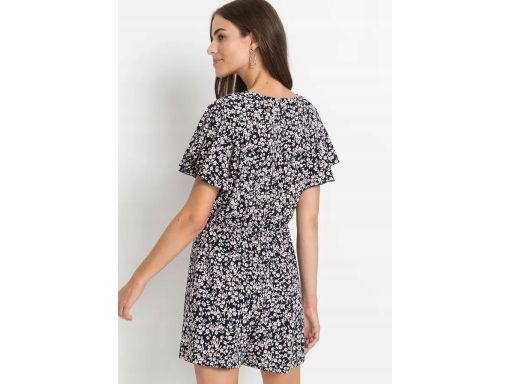 B.P.C kombinezon letni dżersejowy granatowy w kwiatuszki r.44