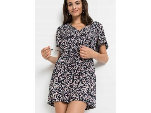 B.P.C kombinezon letni dżersejowy granatowy w kwiatuszki r.44