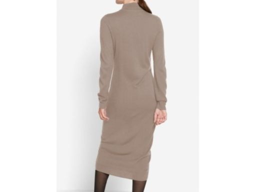 B.P.C dzianinowa sukienka beżowa midi 32/34.