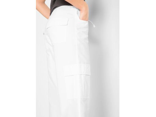 B.P.C spodnie białe 7/8 z wygodnym paskiem ^50