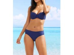 B.P.C bikini granatowe modne wykończenie r.40(80C)