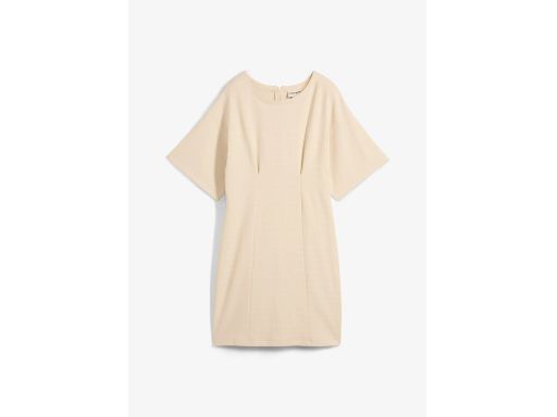 B.P.C sukienka shirtowa beżowa bawełniana z zaszewkami ^48/50
