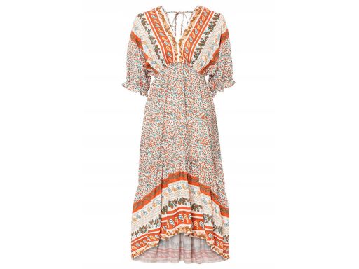 B.P.C sukienka dłuższym tyłem we wzory 44.