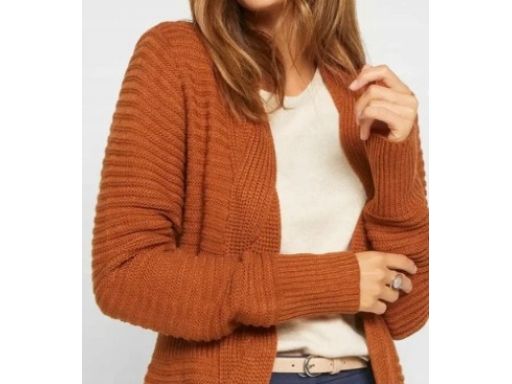 B.P.C kardigan bez zapięcia brązowy 56/58.