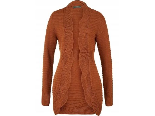 B.P.C kardigan bez zapięcia brązowy 56/58.