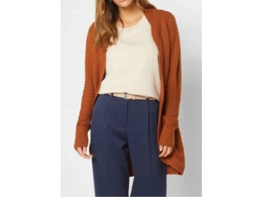 B.P.C kardigan bez zapięcia brązowy 56/58.