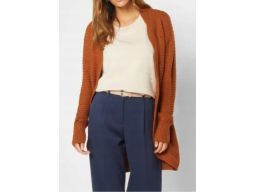 B.P.C kardigan bez zapięcia brązowy 56/58.