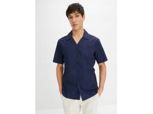 B.P.C koszula męska z krótkim rękawem granat bawełniana r.39/40
