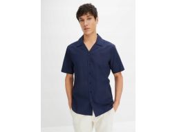 B.P.C koszula męska z krótkim rękawem granat bawełniana r.39/40