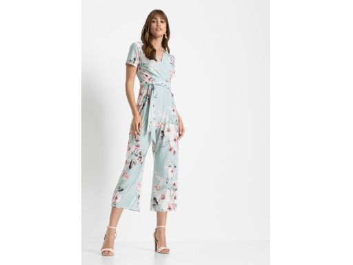 B.P.C kombinezon 3/4 niebieski w kwiaty ^36/38