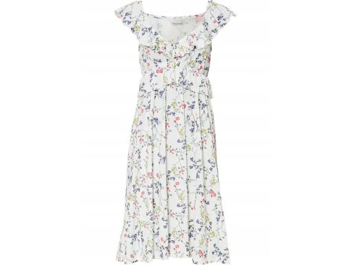 B.P.C sukienka z nadrukiem falbany urocza 48/50.
