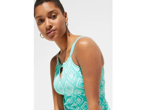 B.P.C śliczne tankini turkusowe w białe wzory z figami r.36