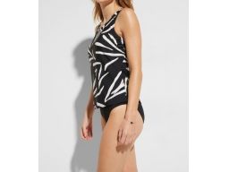 B.P.C czarne tankini w białe wzory r.40