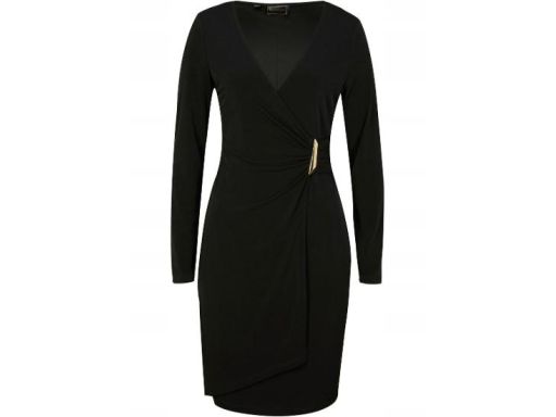 B.P.C czarna sukienka kopertowa 36/38.