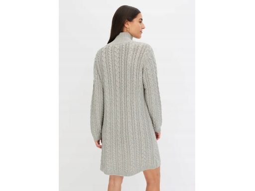 B.P.C sukienka dzianinowa szara z bawełny 48/50.