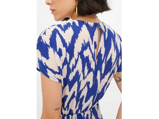 B.P.C kombinezon letni z nadrukiem beżowo-niebieski ^44